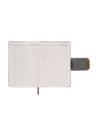 Ежедневник недатированный А5, с хлястиком, 96 листов, линия, пвх, серый 10771039