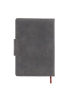 Ежедневник недатированный А5, с хлястиком, 96 листов, линия, пвх, серый 10771039