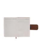 Ежедневник недатированный А5, с хлястиком, 96 листов, в линейку, пвх, коричневый 10771041