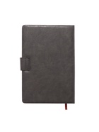 Ежедневник недатированный А5, с хлястиком, 112 листов, в линейку, пвх, серый 10771043
