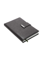 Ежедневник недатированный А5, с хлястиком, 112 листов, в линейку, пвх, серый - Фото 6