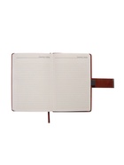 Ежедневник недатированный А5, с хлястиком, 112 листов, в линейку, пвх, коричневый 10771044