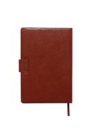 Ежедневник недатированный А5, с хлястиком, 112 листов, в линейку, пвх, коричневый 10771044