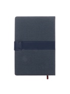 Ежедневник недатированный формат А5, с хлястиком, 112 листов, линия, пвх, синий 10771046