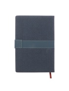 Ежедневник недатированный формат А5, с хлястиком, 128 листов, линия, пвх, индиго 10771047