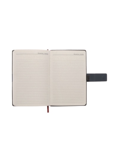 Ежедневник недатированный формат А5, с хлястиком, 128 листов, линия, пвх, серый