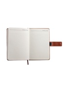 Ежедневник недатированный формат А5, с хлястиком, 128 листов, линия, пвх, коричневый 10771049