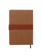 Ежедневник недатированный формат А5, с хлястиком, 128 листов, линия, пвх, коричневый 10771049