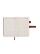 Ежедневник недатированный А5, с хлястиком, 128 листов в линейку, пвх, коричневый 10771052