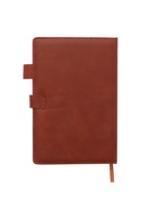 Ежедневник недатированный А5, с хлястиком, 128 листов в линейку, пвх, коричневый 10771052