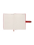 Ежедневник недатированный А5, с хлястиком, 112 листов в линейку, пвх, красный 10771053