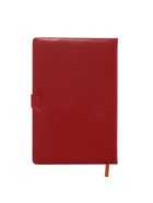 Ежедневник недатированный А5, с хлястиком, 112 листов в линейку, пвх, красный 10771053