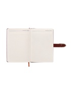 Ежедневник недатированный А5, с хлястиком, 112 листов в линейку, пвх, коричневый 10771055