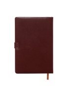 Ежедневник недатированный А5, с хлястиком, 112 листов в линейку, пвх, коричневый 10771055