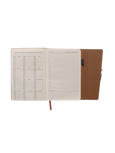 Ежедневник недатированный формат А5, с клапаном, 96 листов, линия, пвх, черный