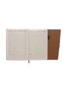 Ежедневник недатированный формат А5, с клапаном, 96 листов, линия, пвх, коричневый 10771062