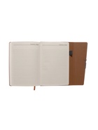 Ежедневник недатированный формат А5, с клапаном, 96 листов, линия, пвх, коричневый 10771062