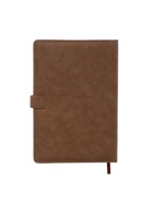 Ежедневник недатированный формат А5, с хлястиком, 112 листов, линия, пвх, коричневый 10771063