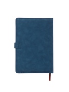 Ежедневник недатированный А5, с хлястиком, 112 листов, в линейку, пвх, синий 10771064