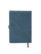 Ежедневник недатированный формат А5, с хлястиком, 112 листов, линия, пвх, бирюзовый 10771065