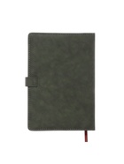 Ежедневник недатированный формат А5, с хлястиком, 112 листов, линия, пвх, зеленый 10771066