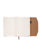 Ежедневник недатированный формат А5, с клапаном, 112 листов, линия, пвх, Бежевый - фото 59404549