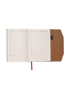 Ежедневник недатированный формат А5, с клапаном, 112 листов, в линейку, пвх, коричневый - фото 59404553