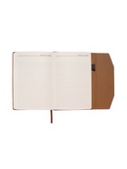 Ежедневник недатированный формат А5, с клапаном, 112 листов, в линейку, пвх, коричневый - фото 59404554