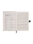 Ежедневник недатированный А5, с хлястиком, 80 листов, в линейку, пвх, коричневый - Фото 10