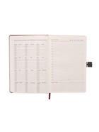 Ежедневник недатированный А5, с хлястиком, 80 листов, в линейку, пвх, коричневый - Фото 12