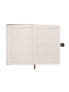 Ежедневник недатированный А5, с хлястиком, 80 листов, в линейку, пвх, коричневый - Фото 13