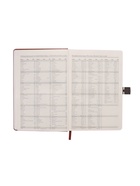 Ежедневник недатированный А5, с хлястиком, 80 листов, в линейку, пвх, коричневый - Фото 9