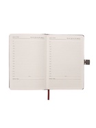 Ежедневник недатированный А5, 80 листов, обложка ПВХ, с хлястиком, чёрный - Фото 12