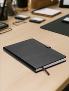 Ежедневник недатированный А5, 80 листов, обложка ПВХ, с хлястиком, чёрный - Фото 4