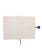 Ежедневник недатированный А5, с хлястиком, 96 листов, в линейку, пвх, оранжевый 10771074