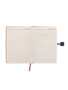 Ежедневник недатированный А5, с хлястиком, 96 листов, в линейку, пвх, оранжевый 10771074