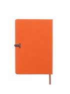 Ежедневник недатированный А5, с хлястиком, 96 листов, в линейку, пвх, оранжевый 10771074