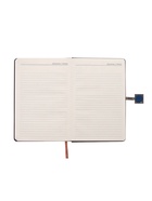 Ежедневник недатированный А5, с хлястиком, 96 листов, в линейку, пвх, черный 10771076