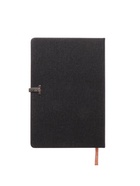 Ежедневник недатированный А5, с хлястиком, 96 листов, в линейку, пвх, черный 10771076