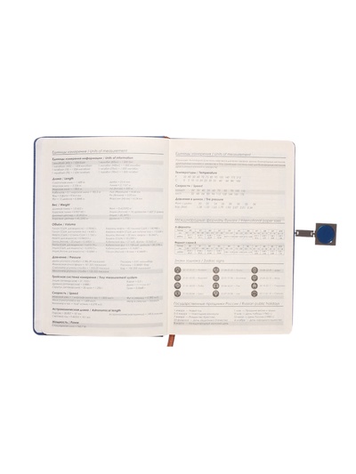 Ежедневник недатированный А5, с хлястиком, 96 листов, в линейку, пвх, синий