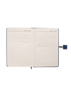 Ежедневник недатированный А5, с хлястиком, 96 листов, в линейку, пвх, синий 10771077