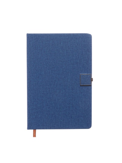 Ежедневник недатированный А5, с хлястиком, 96 листов, в линейку, пвх, синий