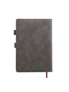 Ежедневник недатированный А5, с хлястиком, 80 листов, в линейку, пвх, серый 10771078