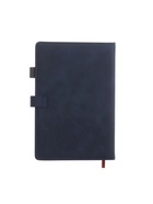 Ежедневник недатированный А5, с хлястиком, 80 листов, в линейку, пвх, синий - фото 65451912