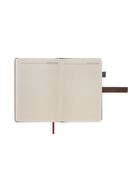 Ежедневник недатированный А5, с хлястиком, 80 листов, в линейку, пвх, коричневый 10771082