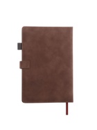Ежедневник недатированный А5, с хлястиком, 80 листов, в линейку, пвх, коричневый 10771082