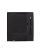 Ежедневник недатированный А5, 80 листов, в линейку, с ручкой, подарочная коробка, черный - Фото 1