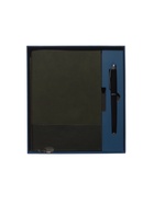 Ежедневник недатированный формат А5, 80л, линия, с ручкой, подар коробка, Зеленый - фото 49668051