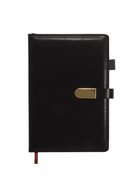 Ежедневник недатированный А5, 80 листов, в линейку, с ручкой, подарочная коробка, черный - Фото 4