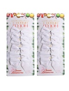 Ёлочные игрушки 12 шт. «Бантик» 9 см, белый - Фото 10